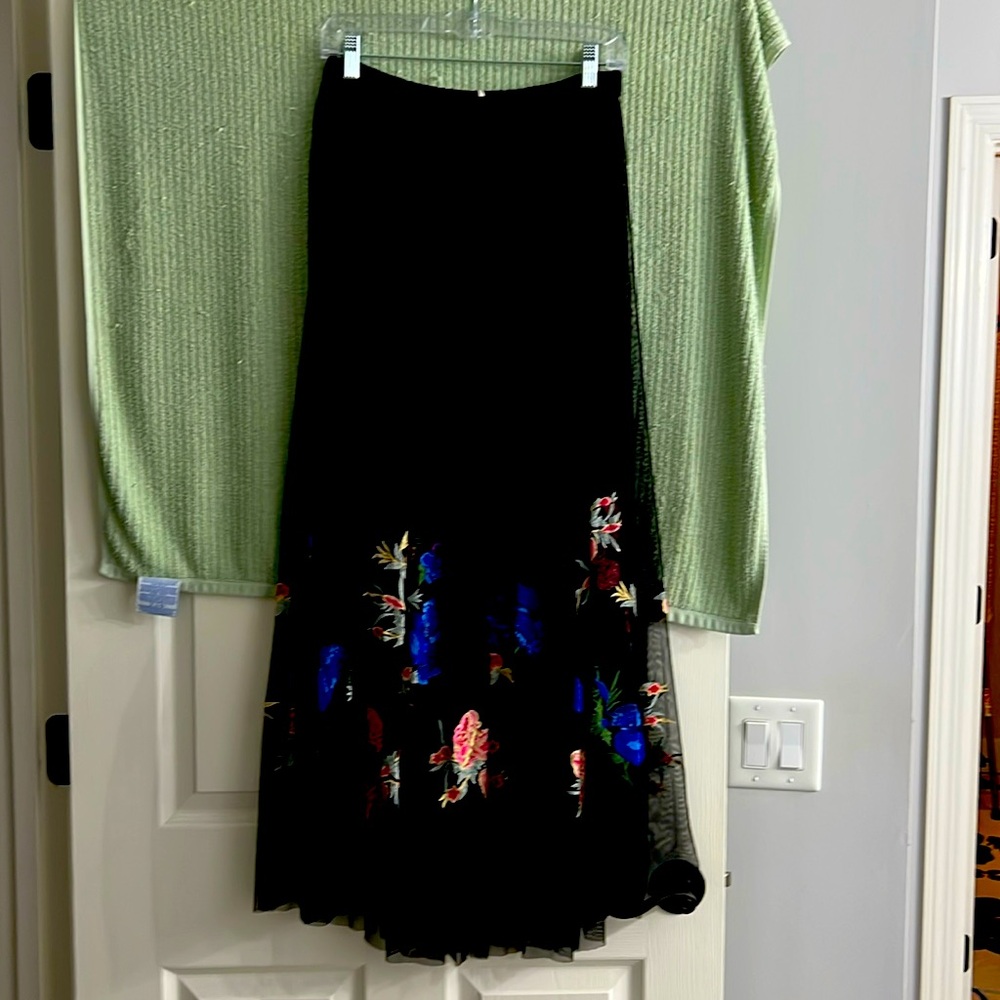 Free People NWT Black Maxi Skirt w/ Built in Leggings Size S Color is Black Noir